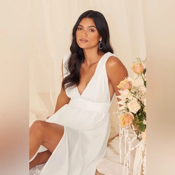 Lulus - Heavenly Hues White Maxi Dress (S/L) - Picture 2 of 7